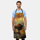Buffalo Bison Sunset Silhouet Schort (Gedragen)
