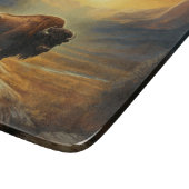 Buffalo Bison Sunset Silhouet Snijplank (Hoek)