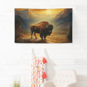 Buffalo Bison Sunset Silhouet Spandoek (Insitu)