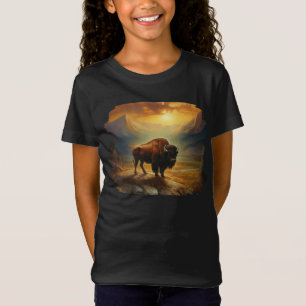 Buffalo Bison Sunset Silhouet T-shirt
