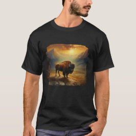 Buffalo Bison Sunset Silhouet T-shirt