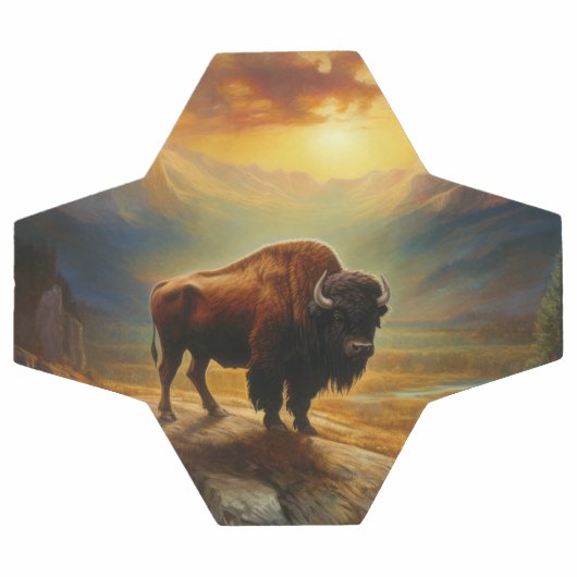 Buffalo Bison Sunset Silhouet Voetbal (Enkel)