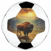Buffalo Bison Sunset Silhouet Voetbal (Voorkant)