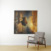 Buffalo Bison Sunset Silhouet Wandkleed (In Situ (horizontaal))