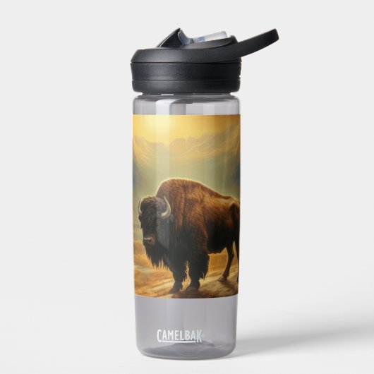 Buffalo Bison Sunset Silhouet Waterfles (Links)