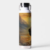 Buffalo Bison Sunset Silhouet Waterfles (Voorkant)