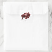 Buffalo - Bison Vierkante Sticker (Tas)