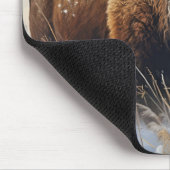 Buffalo Bizon Dier Wilde natuur Kleurrijk Muismat (Hoek)