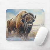 Buffalo Bizon Dier Wilde natuur Kleurrijk Muismat (Met muis)