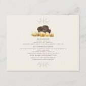 Buffalo Bizon Gras Herfst Bruiloft Details Informatiekaartje (Voorkant)