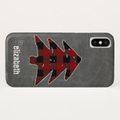Buffalo Black Red Pset-kerstboomschalkbord Case-Mate iPhone Case (Achterkant (horizontaal))