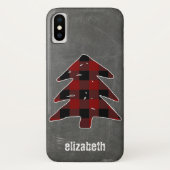 Buffalo Black Red Pset-kerstboomschalkbord Case-Mate iPhone Case (Achterkant)