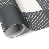 Buffalo Black Simple Stylish Trendy Check Cadeaupapier (Rol Hoek)