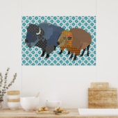 Buffalo Blue Art Poster (Keuken)
