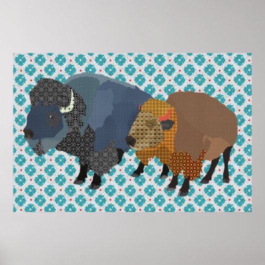 Buffalo Blue Art Poster (Voorkant)