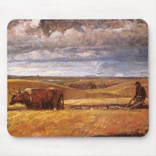 Buffalo Bones Omgeploegd door Harvey Thomas Dunn Muismat (Voorkant)