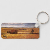 Buffalo Bones Omgeploegd door Harvey Thomas Dunn Sleutelhanger (Voorkant)