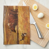 Buffalo Bones Omgeploegd door Harvey Thomas Dunn Theedoek (Quarter Fold)