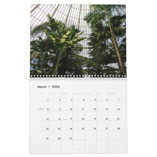 Buffalo Botanische tuinen 2019 Kalender (Mar 2026)