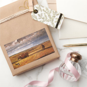 Buffalo Botten onder toezicht van Harvey Thomas Du Rechthoekige Sticker