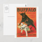 Buffalo Bouillon snijdt  voedsel en kunst Briefkaart (Voorkant / Achterkant)