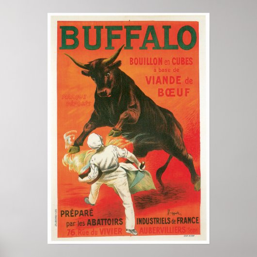 Buffalo Bouillon snijdt  voedsel en kunst Poster (Voorkant)