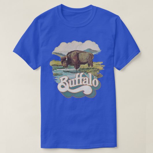Buffalo Brewing Co Beer Retro Deunct Breweriana T-shirt (Design voorkant)