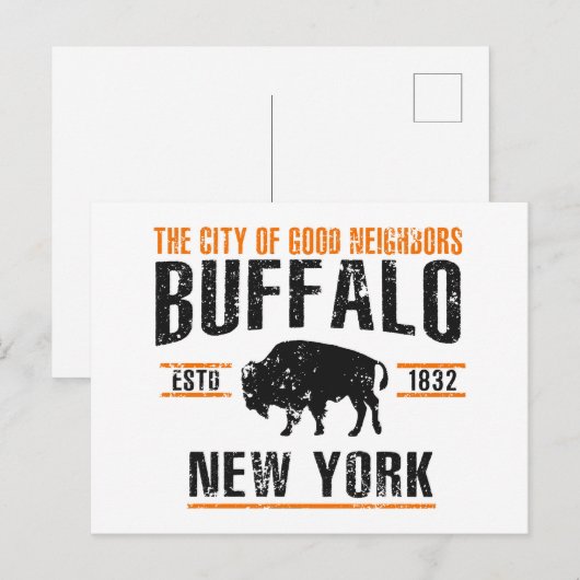 Buffalo Briefkaart (Voorkant / Achterkant)