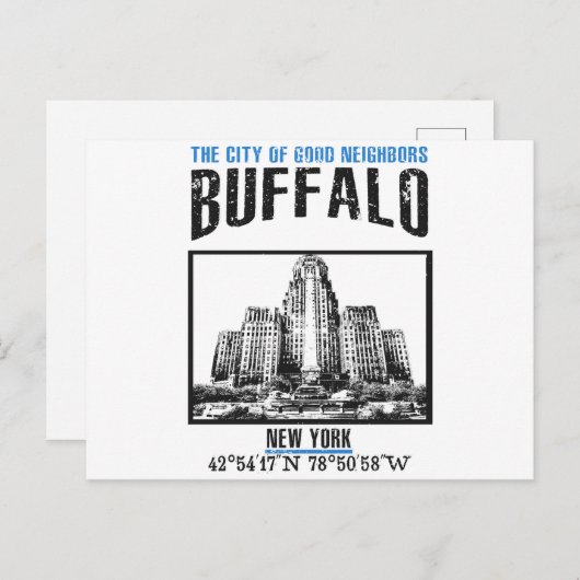 Buffalo Briefkaart (Voorkant / Achterkant)