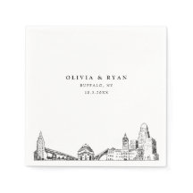 Buffalo bruiloft minimalistisch papier