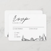 Buffalo Bruiloft Traditionele RSVP Maaltijd Optie Informatiekaartje (Voorkant / Achterkant)