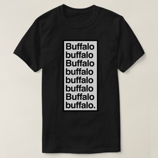 Buffalo buffalo buffalo buffalo buffalo t-shirt (Design voorkant)