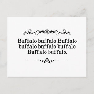 Buffalo Buffalo Sententie Briefkaart