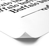 Buffalo Buffalo Sententie Poster (Hoek)