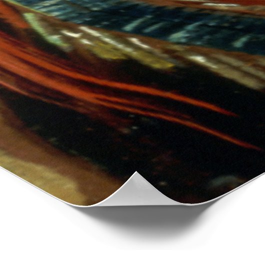 Buffalo Bull's back Fat Head-bloedstam Poster (Hoek)