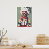 Buffalo Calf Native American Poster (Keuken)
