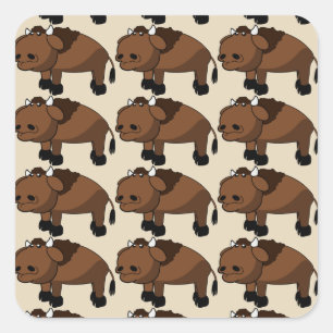 Buffalo cartoon stickers