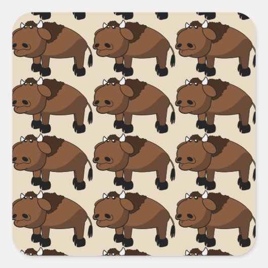 Buffalo cartoon stickers (Voorkant)