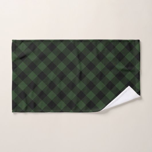 Buffalo Celtic Green and Black Squares Pset Bad Handdoek (Handdoek)