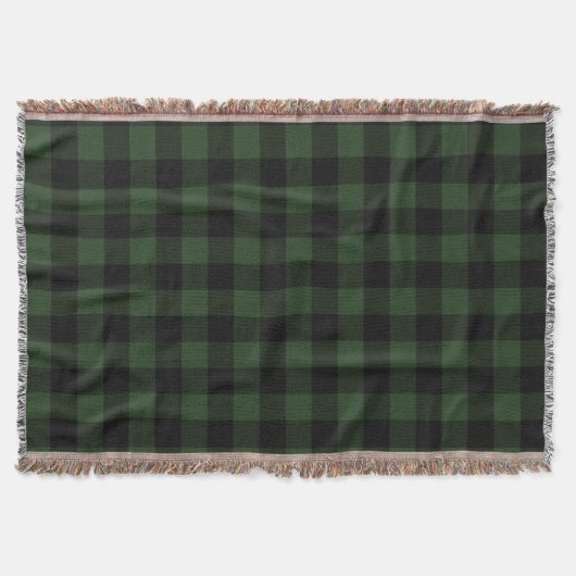 Buffalo Celtic Green and Black Squares Pset Deken (Voorkant)
