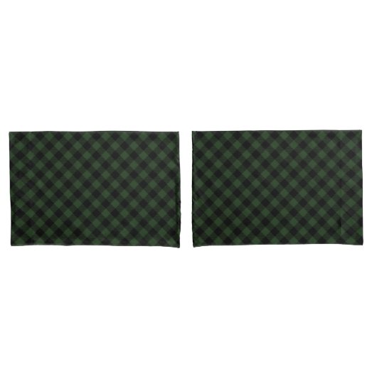 Buffalo Celtic Green and Black Squares Pset Kussensloop (Voorkant-Set)