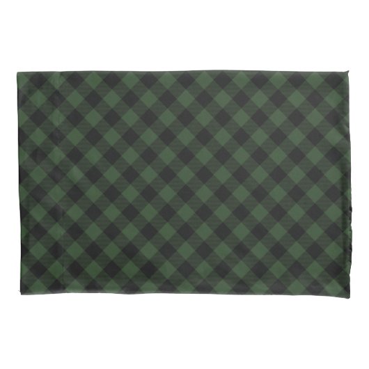 Buffalo Celtic Green and Black Squares Pset Kussensloop (Voorkant-Links)