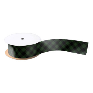 Buffalo Celtic Green and Black Squares Pset Satijnen Lint