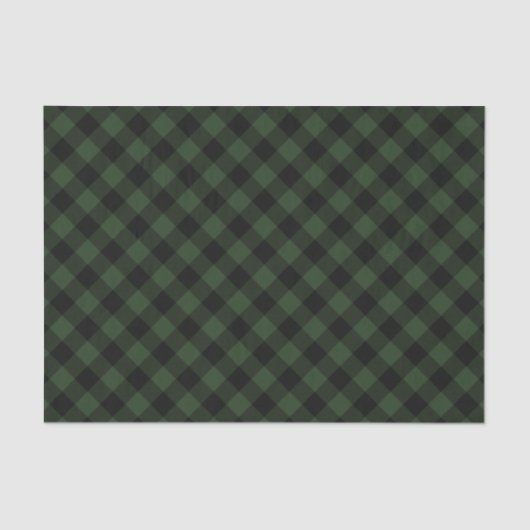 Buffalo Celtic Green and Black Squares Pset Tissuepapier (Voorkant)
