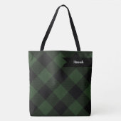 Buffalo Celtic Green and Black Squares Pset Tote Bag (Voorkant)