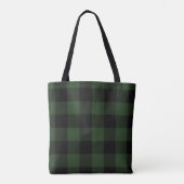 Buffalo Celtic Green and Black Squares Pset Tote Bag (Achterkant)