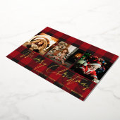 Buffalo Check 3 Fotoliefkerst Folie Uitnodiging (Gedraaid)