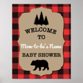 Buffalo Check Baby shower Welkomstteken Poster (Voorkant)