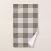 Buffalo Check Beige Cream Ivory Gingham Bad Handdoek (Handdoek)