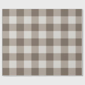 Buffalo Check Beige Cream Ivory Gingham Cadeaupapier (Vlak)